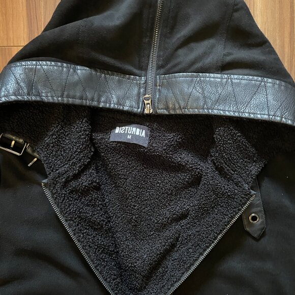 Disturbia Banshee black hooded coat winter autumn - Picture 4 of 6